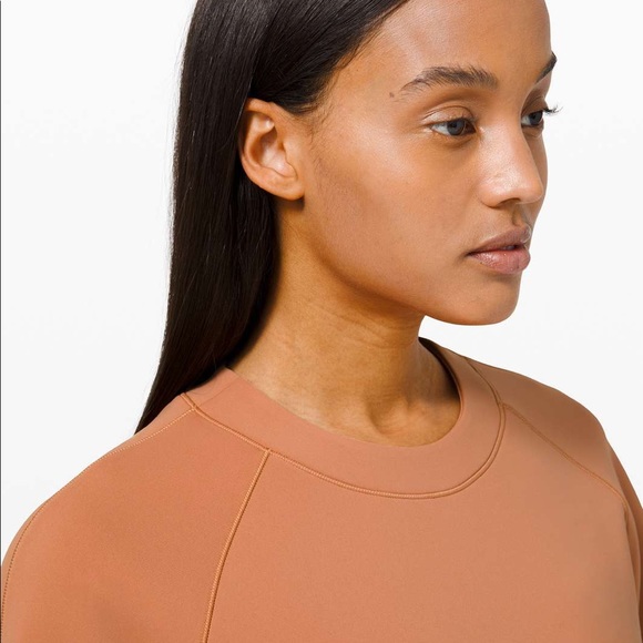 lululemon womens AirWrap Crew in Desert Sun size 12 luxstreme spacer fabric - Picture 10 of 10